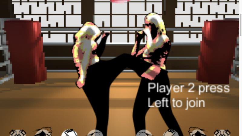 Two fighters mid-kick in Any Fighter